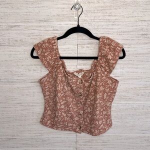 Rewind Floral Button Front Top | SIZE XL